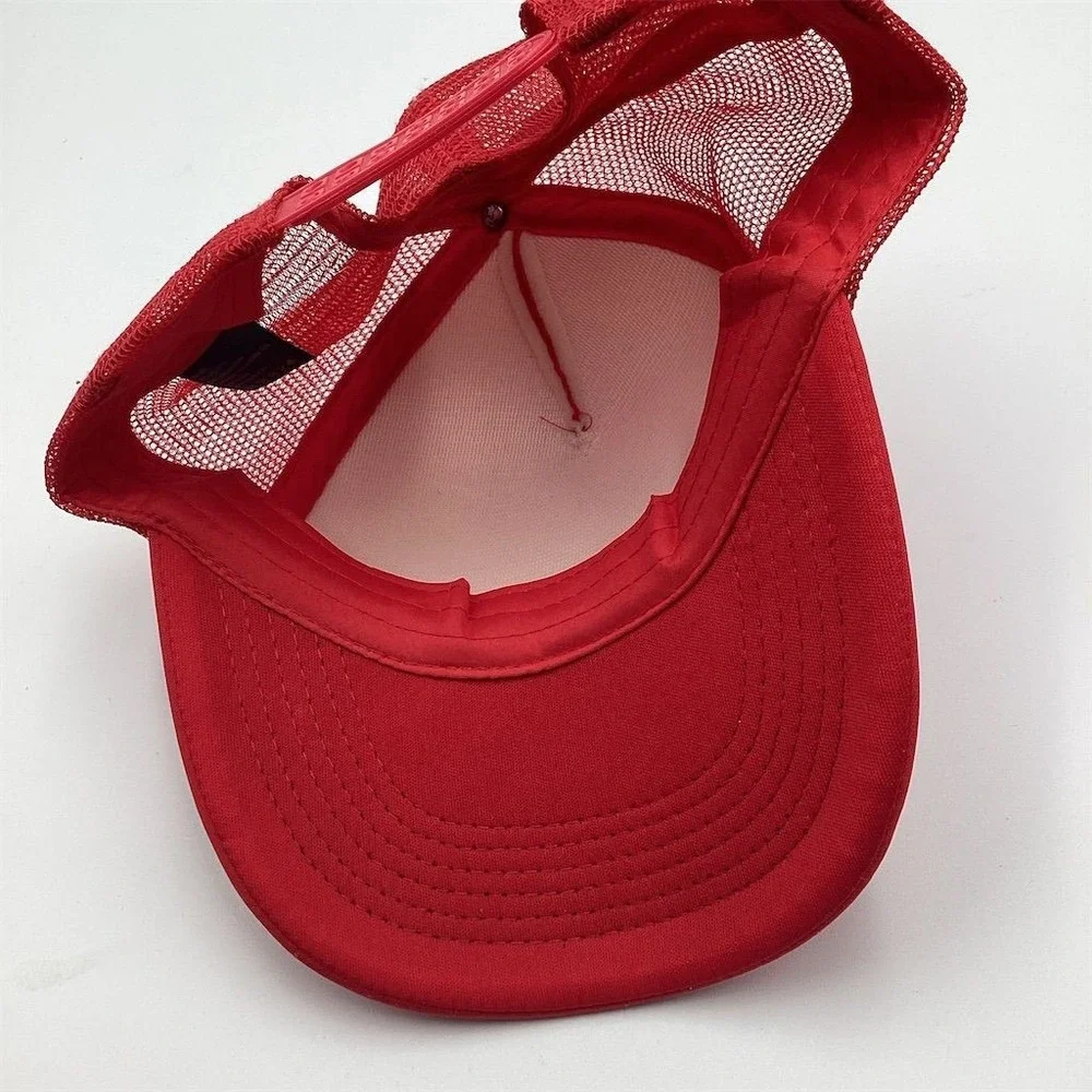 Unidex Trucker‎ Cap Red Embroidered Bogota DC 1538 Hat One Size